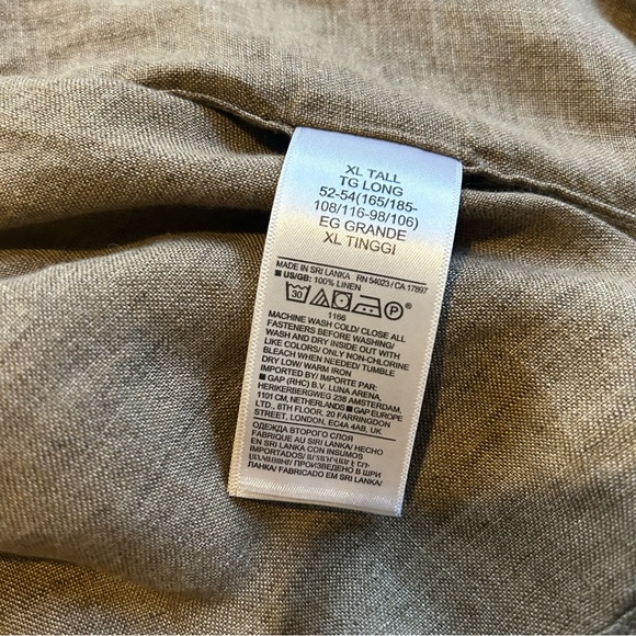 NWT Banana Republic Expedition Untucked Linen Shirt XLT - Picture 5 of 8